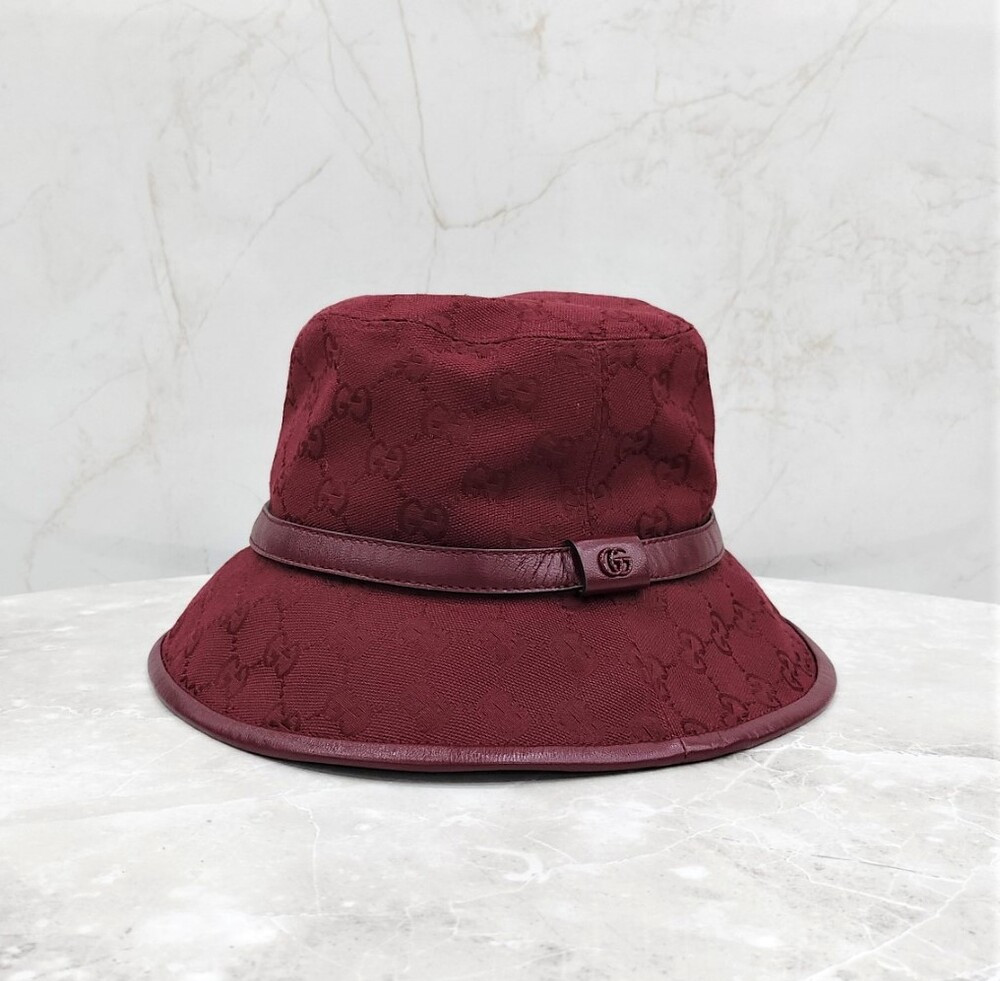 [럭스유] (새상품) 구찌 GG 모노그램 코튼 버킷햇 M 833280