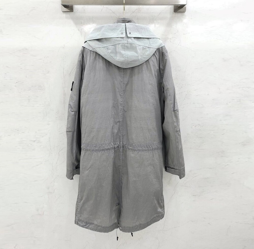 [럭스유] M / 스톤아일랜드 실버 와펜 롱 파카 자켓 771570919