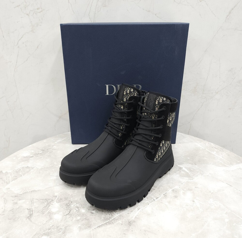 [럭스유] (새상품) 42 / 디올 오블리크 레더 부츠