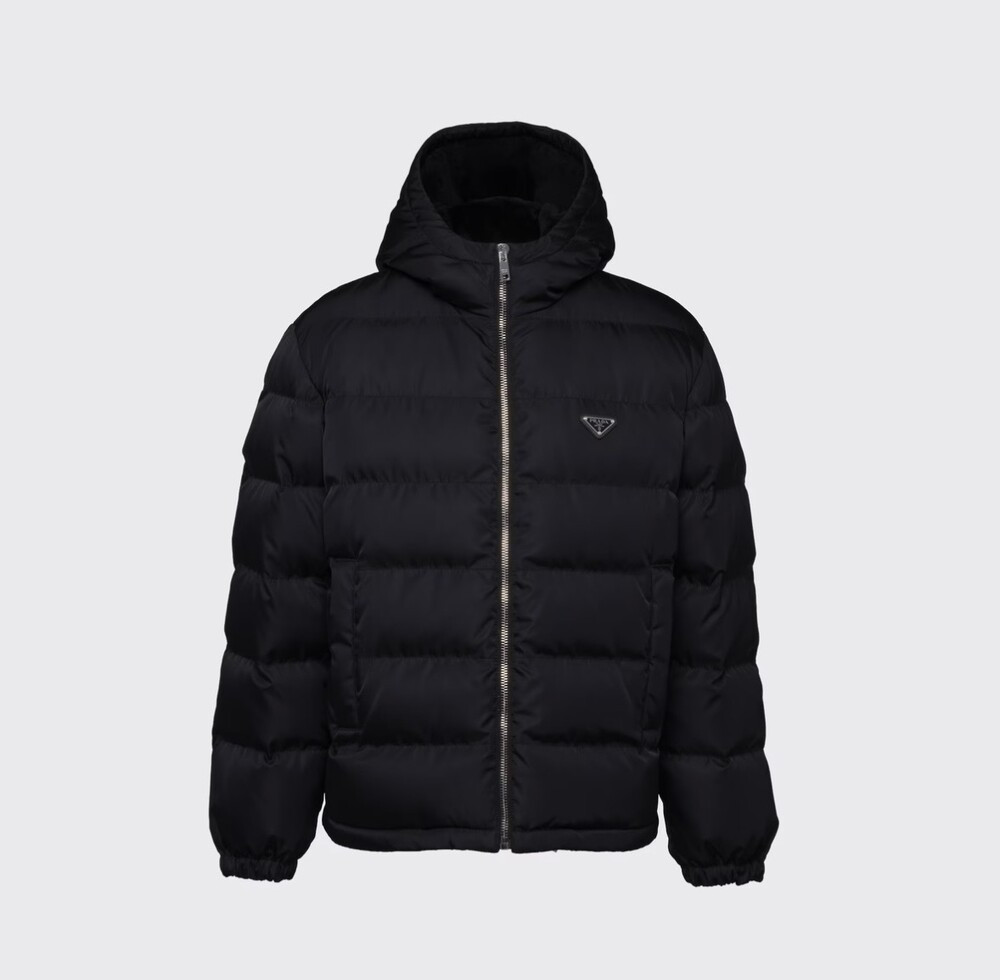 [럭스유] M / 프라다 리나일론 시어링 구스다운 패딩