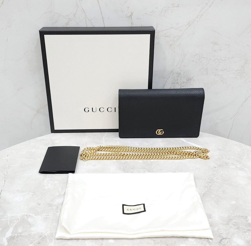 [럭스유] 구찌 GG 마몽 미니 레더 체인백