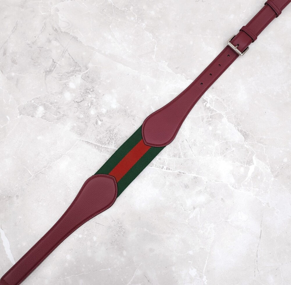 [럭스유] (새상품) 구찌 B 라지 레더 숄더백 로쏘 앙코라 레드 801041