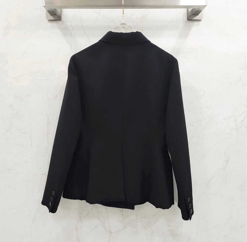 [럭스유] (새상품) 40 / 디올 여성 피티드 블랙 울 모헤어 자켓 421V62A1030