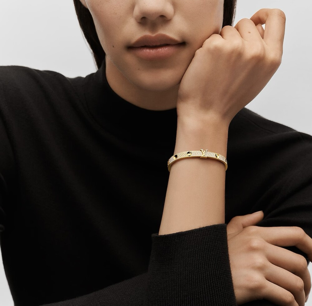 [럭스유] (새상품) 루이비통 LV 다이아 풀파베 앙프렝뜨 뱅글 팔찌 16호 Q95784