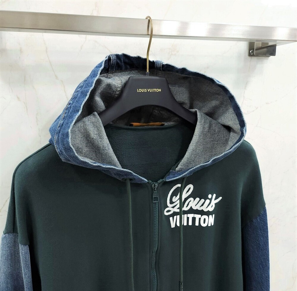 [럭스유] L / 루이비통 하이브리드 후디 데님자켓