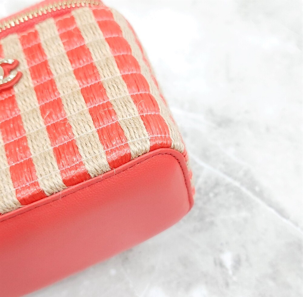 [럭스유] 샤넬 CC로고 스몰 베니티 라피아 체인백