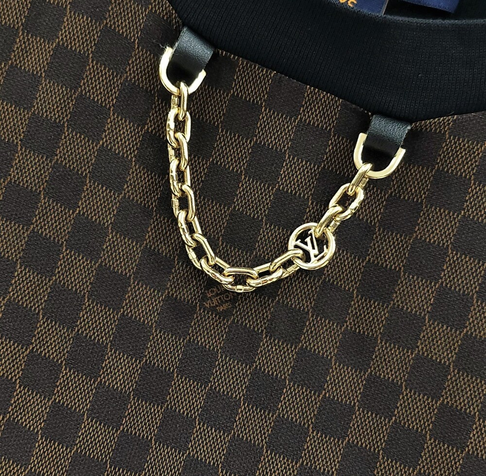 [럭스유] XS / 루이비통 마이크로 다미에 인서트 반팔 티셔츠 1AFPFS