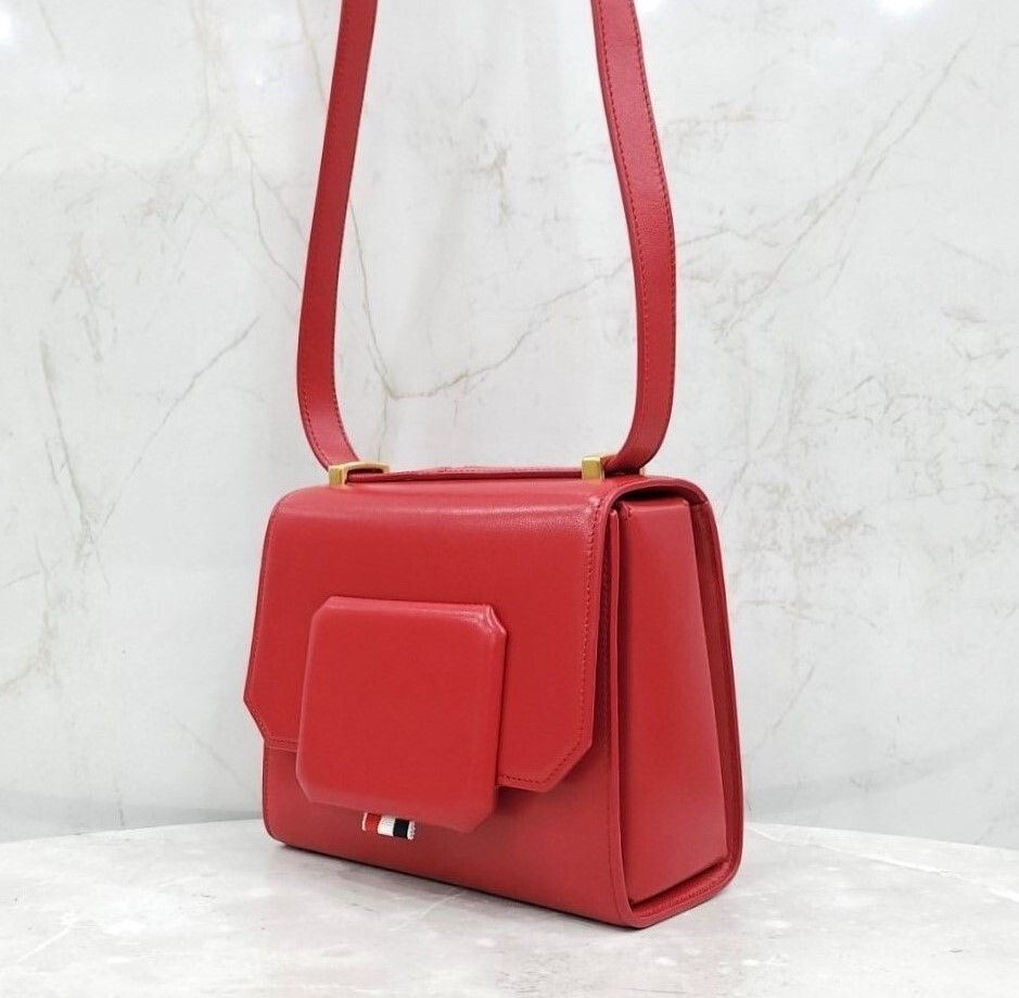 [럭스유] (새상품) 톰브라운 레드 스몰 박스 투웨이 레더 크로스백 FAP245A