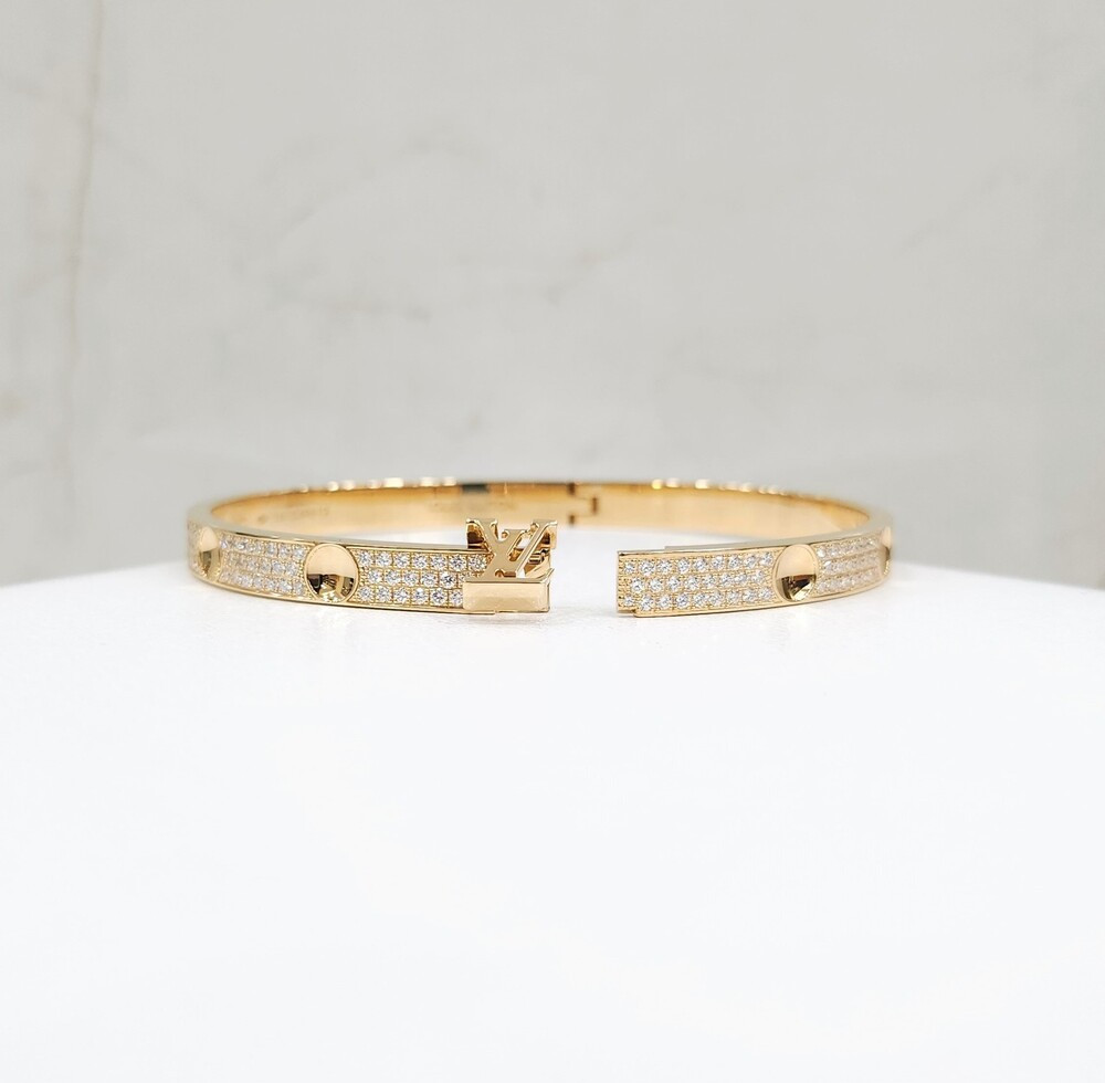 [럭스유] (새상품) 루이비통 LV 다이아 풀파베 앙프렝뜨 뱅글 팔찌 16호 Q95784