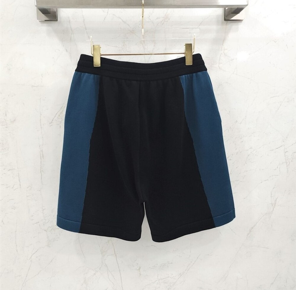 [럭스유] S / 루이비통 LV 로고 레더 니트 쇼츠