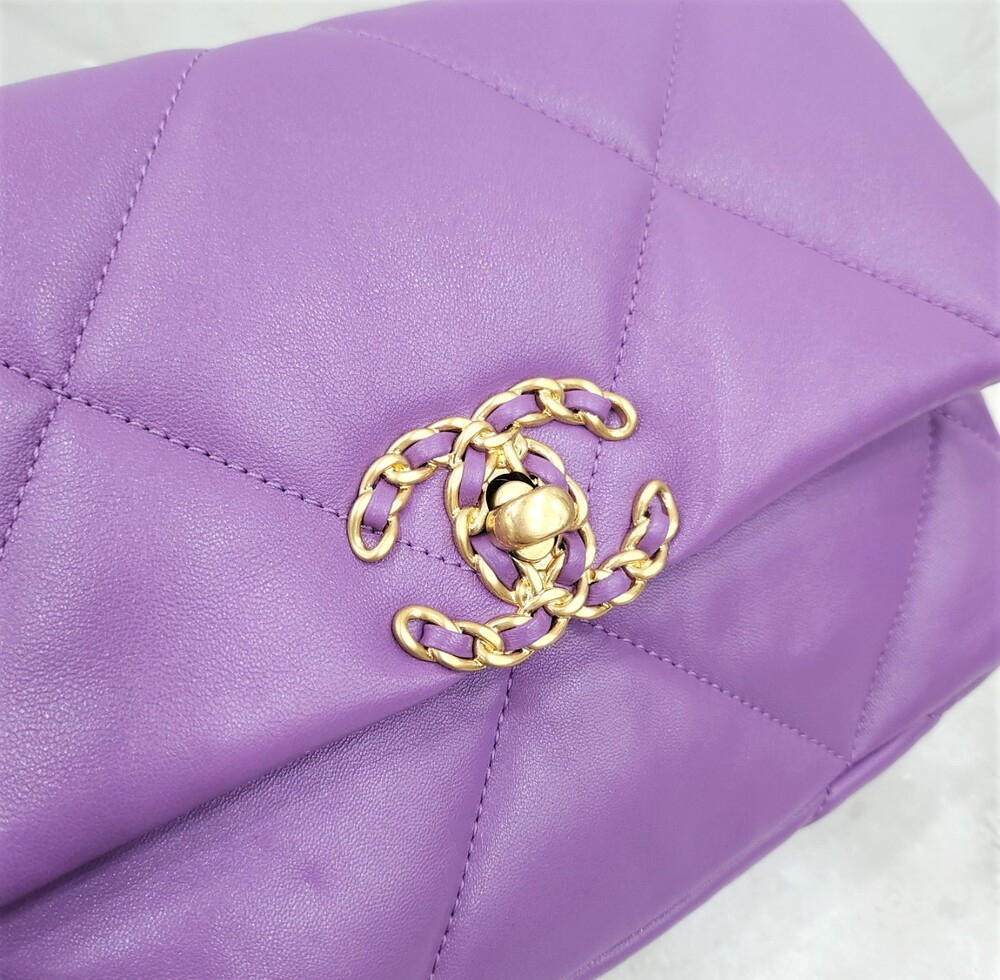 [럭스유] 샤넬 퍼플 19백 미디움 플랩백 신형내장칩 AS1160