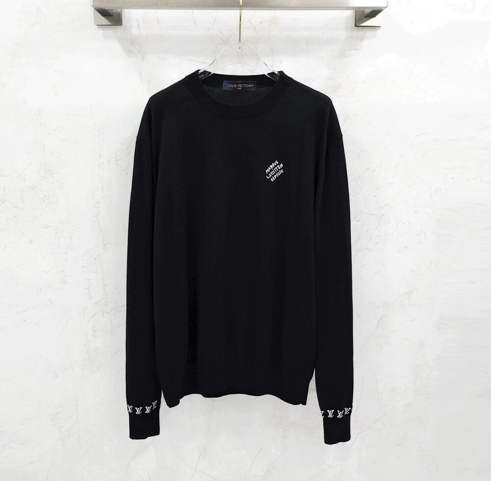 [럭스유] L / 루이비통 롱 슬리브드 코튼 크루넥 니트 1AGKMK