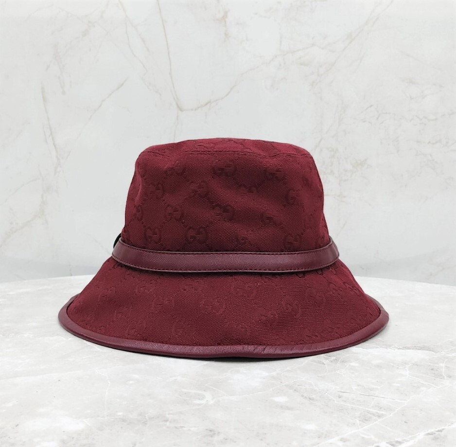 [럭스유] (새상품) 구찌 GG 모노그램 코튼 버킷햇 M 833280