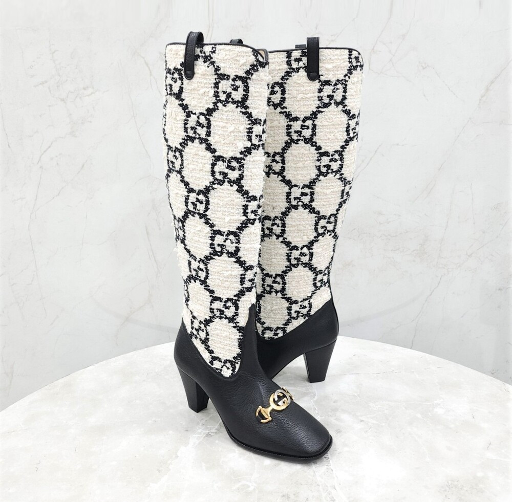 [럭스유] (새상품) 35 / 구찌 GG 주미 트위드 롱 부츠