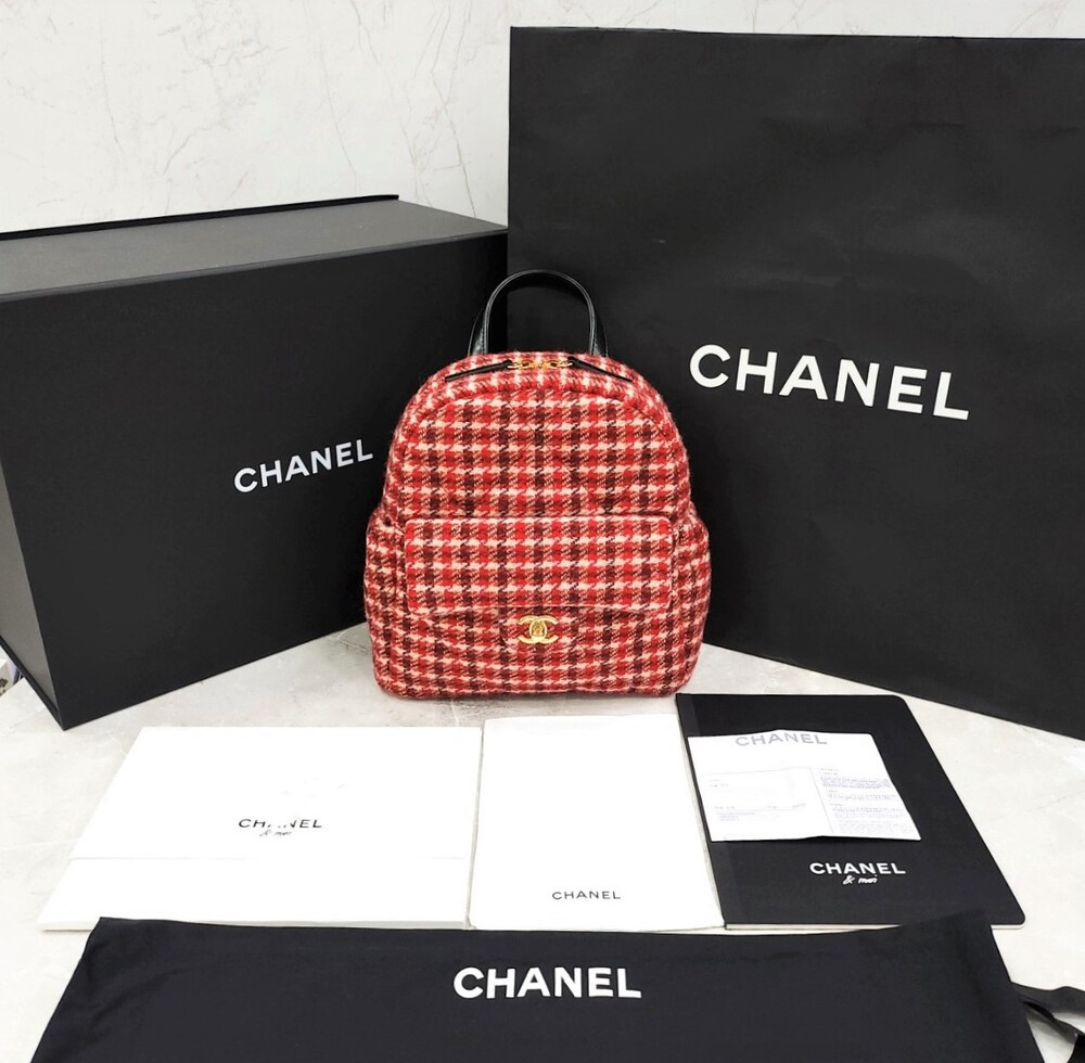 [럭스유] (새상품) 샤넬 한정판 코코네쥬 트위드 제니 백팩 AS5053