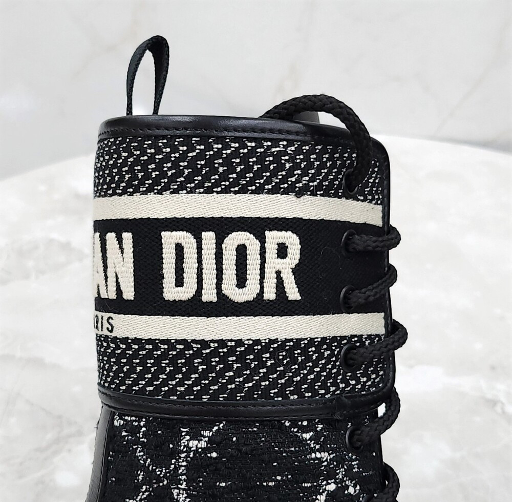 [럭스유] (새상품) 35 / 디올 D 메이저 앵클 부츠 까나쥬 트위드 KDT010CWY_S17X