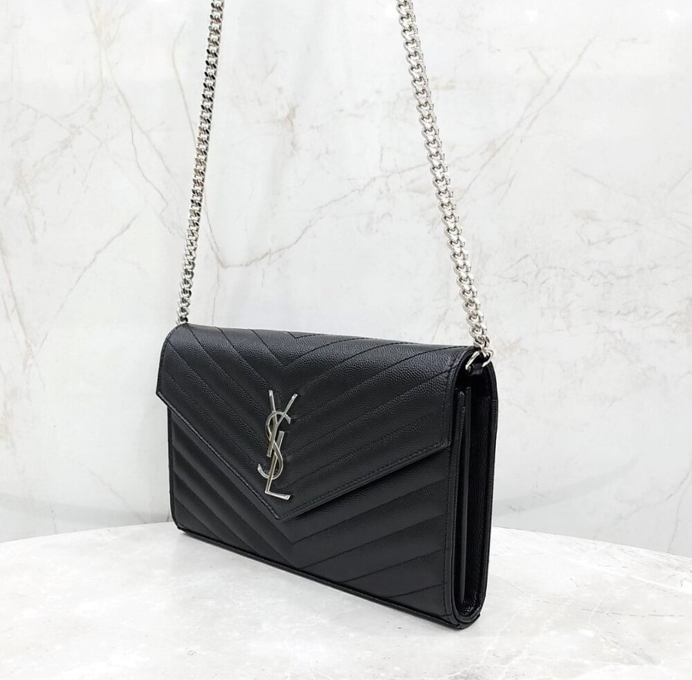 [럭스유] 생로랑 마틀라세 모노그램 WOC 체인 숄더백 377828