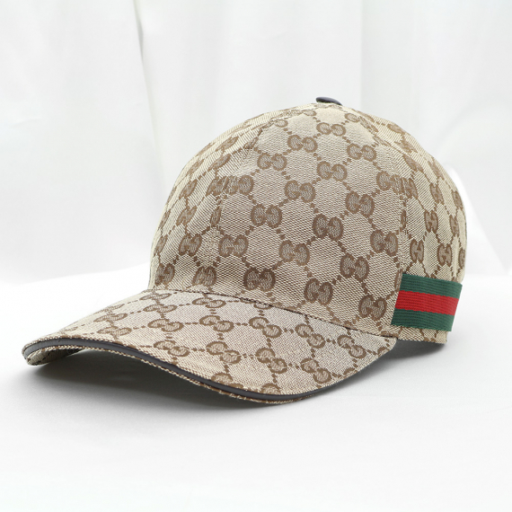 Gucci(구찌) 200035 오리지널 GG 캔버스 WEB 디테일 야구 모자 M