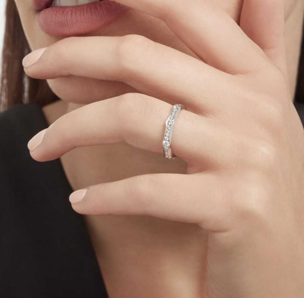 [럭스유] 불가리 다이아 풀파베 인피니토 웨딩밴드 링 54호