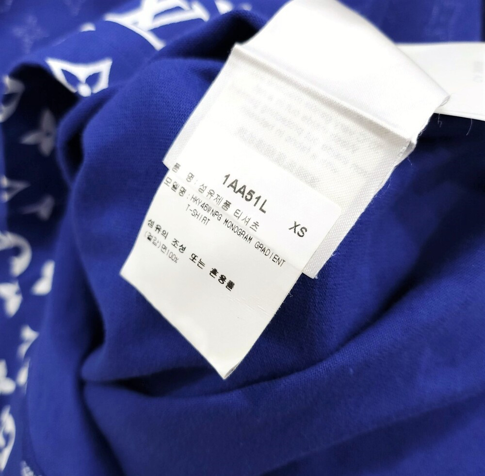 [럭스유] XS / 루이비통 블루 LVSE 모노그램 그라데이션 반팔 티셔츠