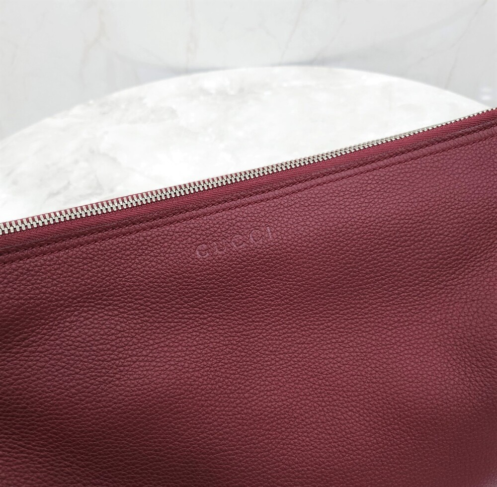 [럭스유] (새상품) 구찌 B 라지 레더 숄더백 로쏘 앙코라 레드 801041