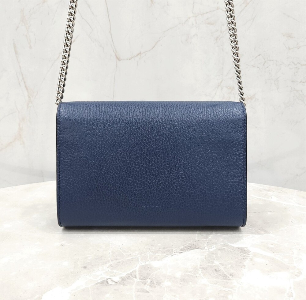 [럭스유] 구찌 네이비 디오니소스 미니 레더 체인백 401231