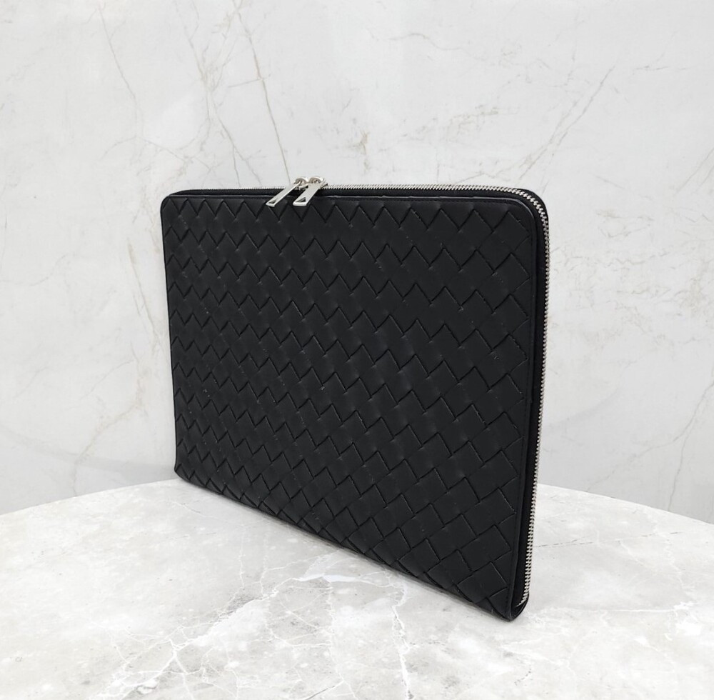 [럭스유] 보테가베네타 블랙 인트레치아토 클러치 라지