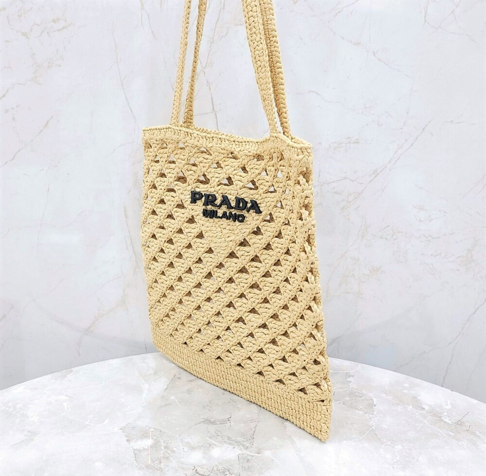 [럭스유] (새상품) 프라다 우븐 크로셰 토트백 1BG493