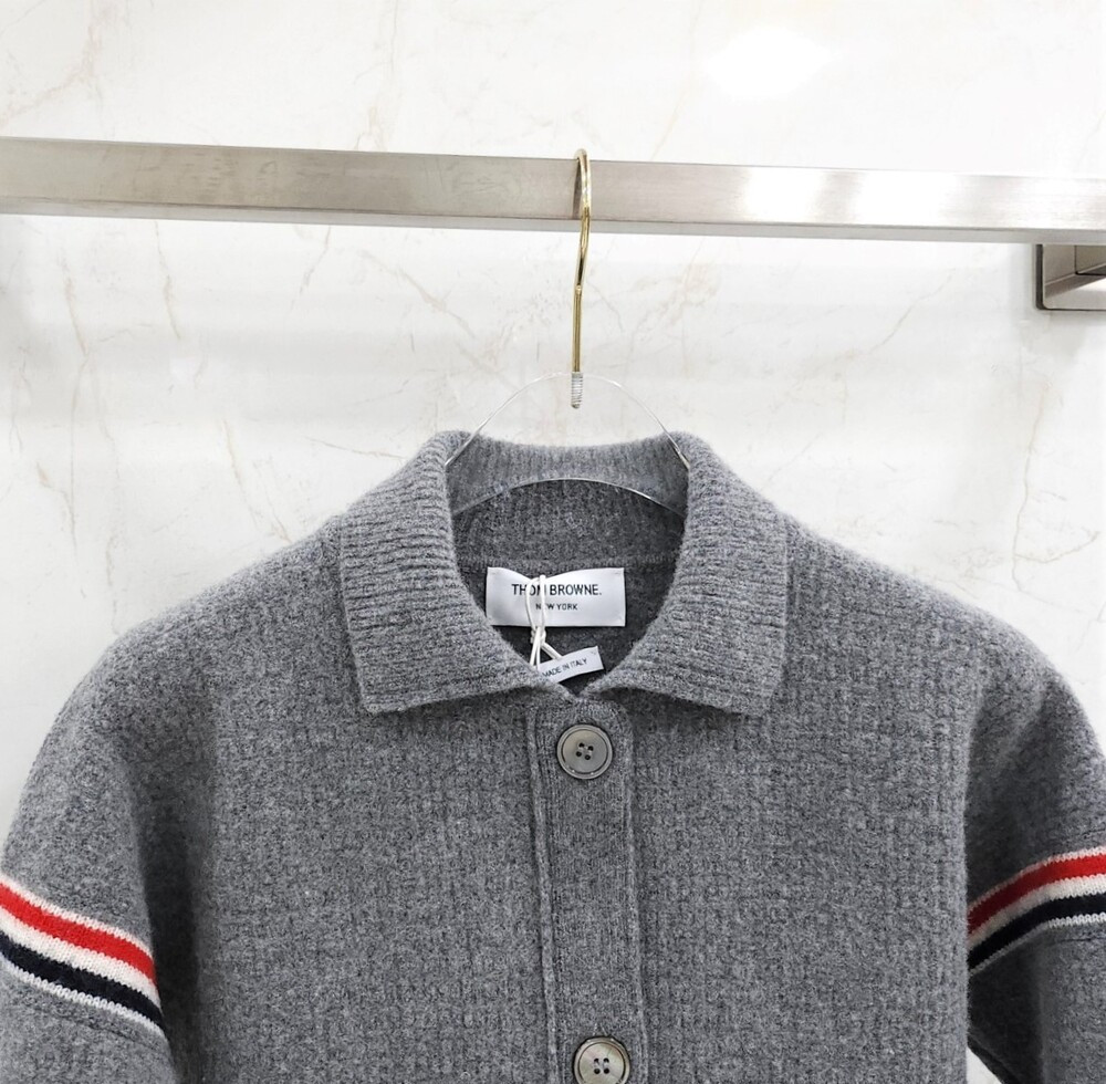 [럭스유] (새상품) 36 / 톰브라운 울 캐시미어 코튼 루프백 워크 자켓 라이트 그레이