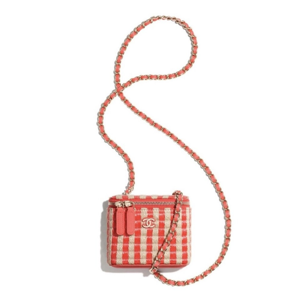 [럭스유] 샤넬 CC로고 스몰 베니티 라피아 체인백