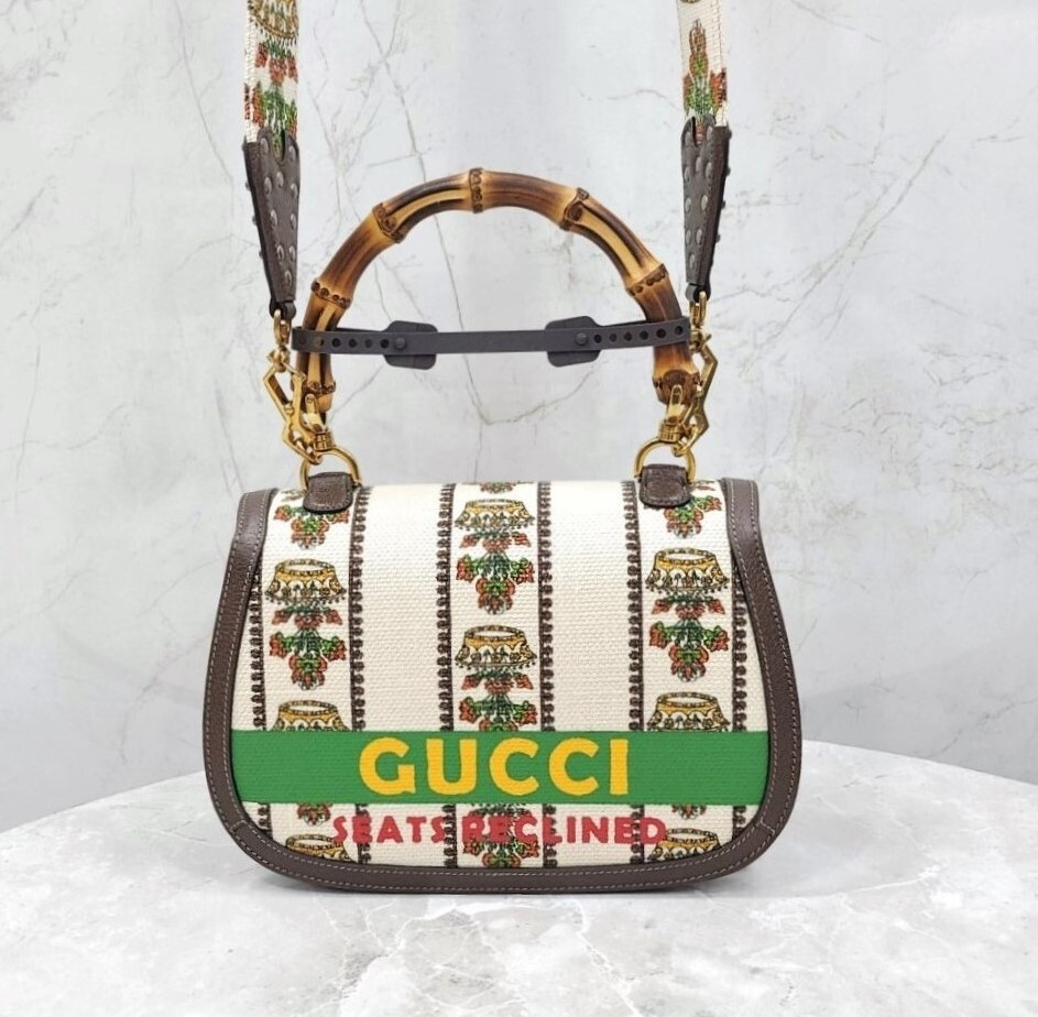 [럭스유] (새상품) 구찌 100 뱀부 1947 미디엄 백 681173