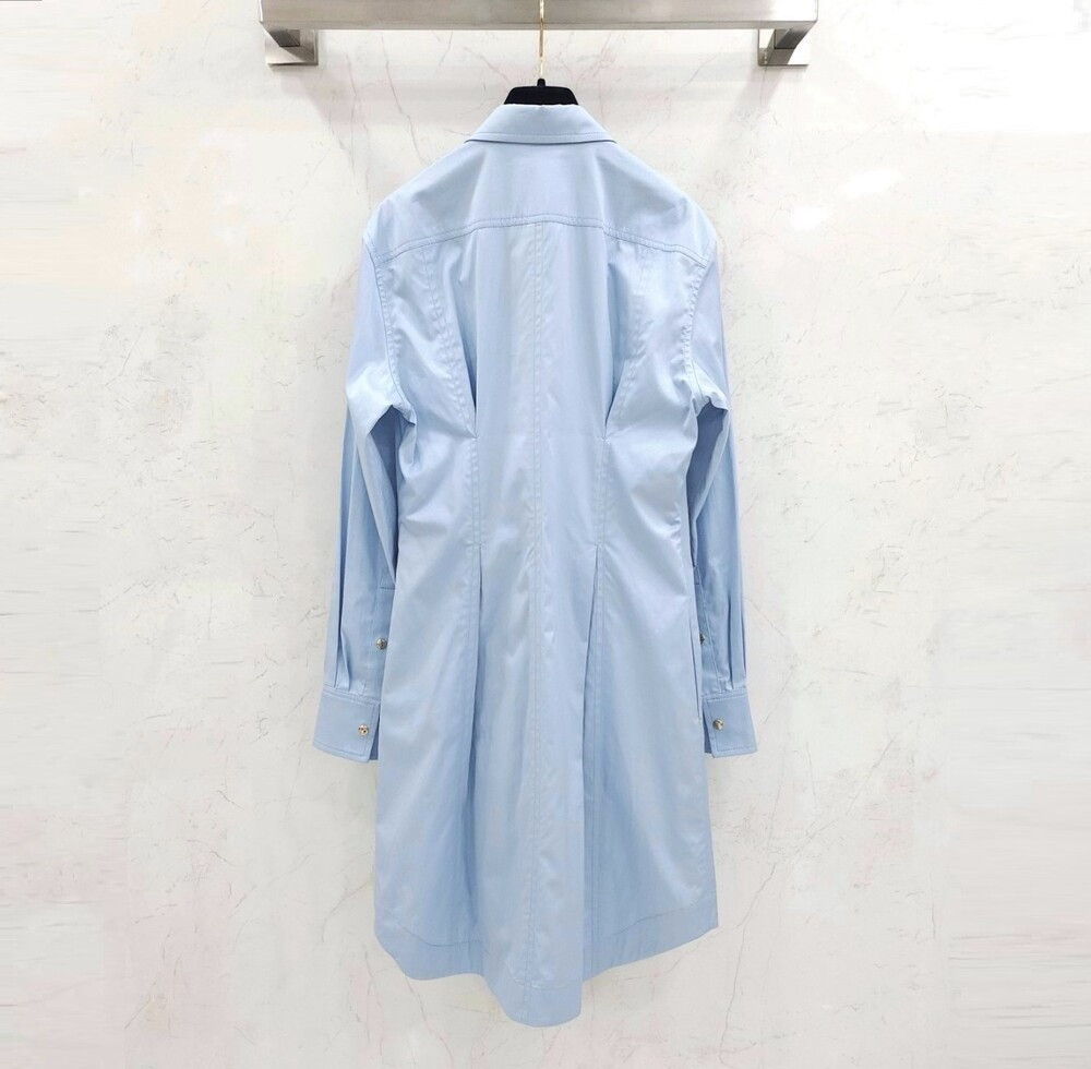 [럭스유] (새상품) 38 / 루이비통 지퍼 웨이스트 셔츠 드레스 원피스 1AFDF8