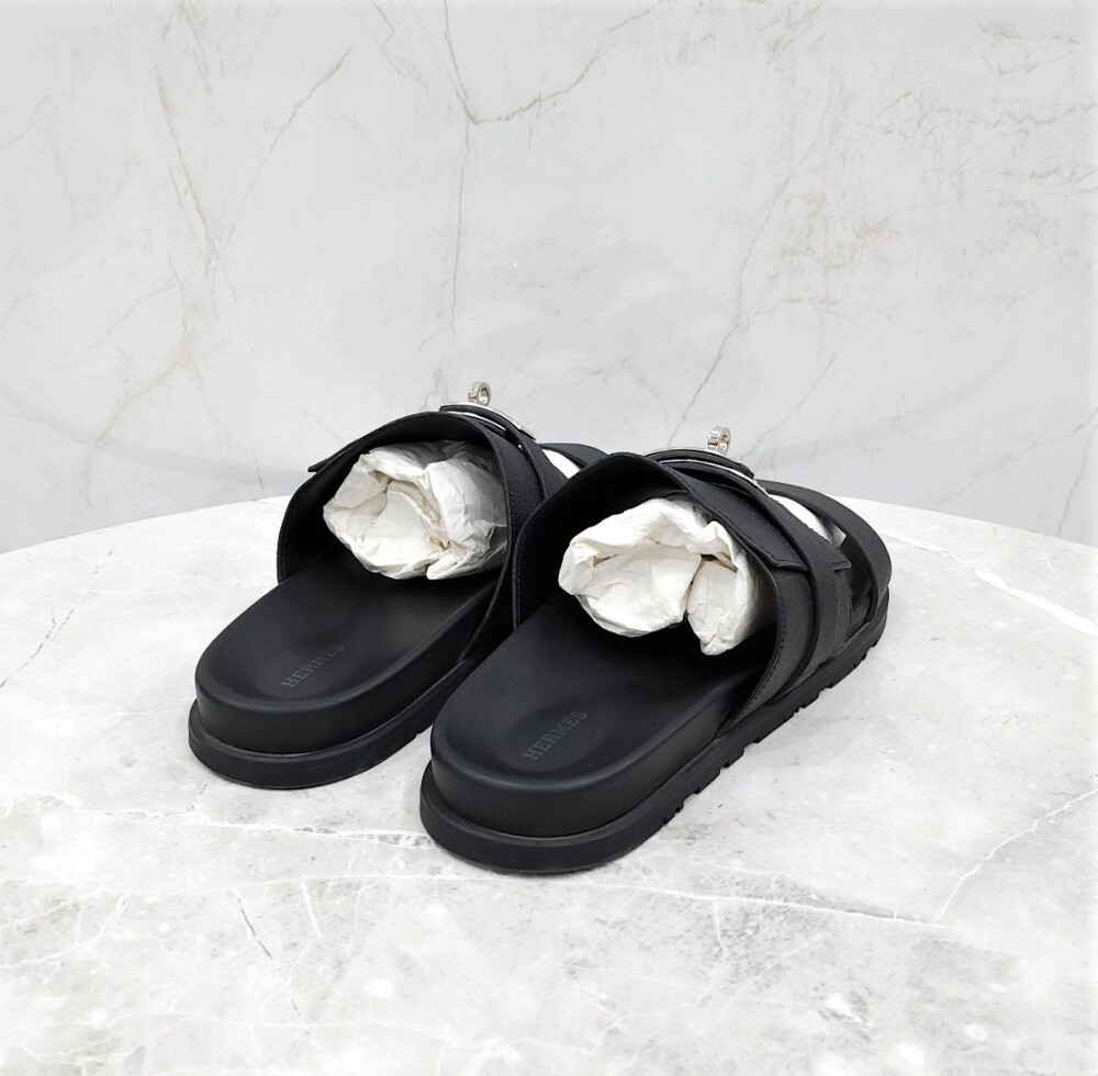 [럭스유] 44 / 에르메스 블랙 켈리 잭슨 샌들 슬리퍼