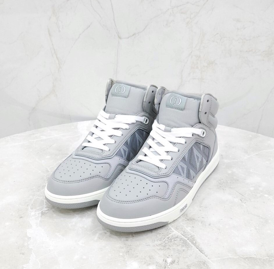 [럭스유] (새상품) 41 / 디올 B27 CD 다이아몬드 하이탑 스니커즈 3SH133ZPP