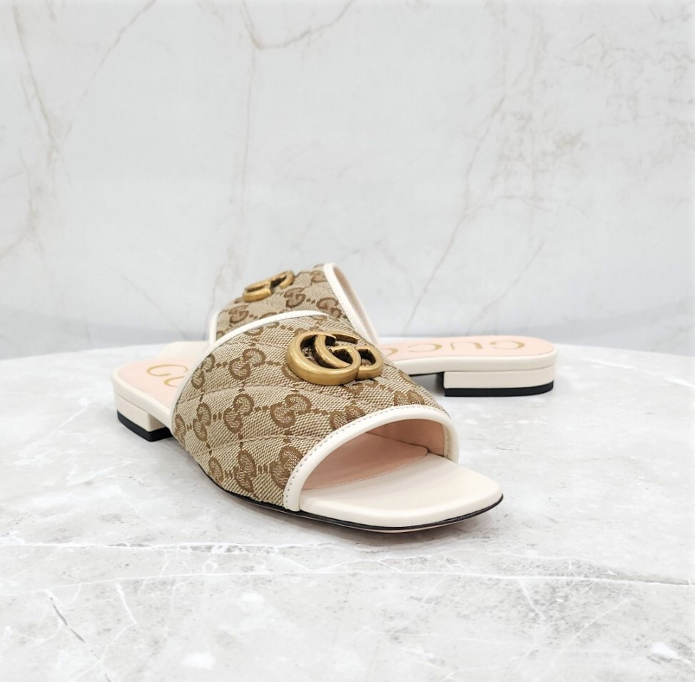 [럭스유] (새상품) 35 / 구찌 GG 마틀라세 슬라이드 샌들 슬리퍼 619893