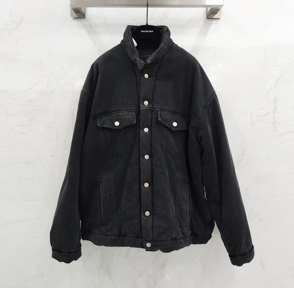 [럭스유] 44 / 발렌시아가 패디드 재패니스 데님 자켓 681689