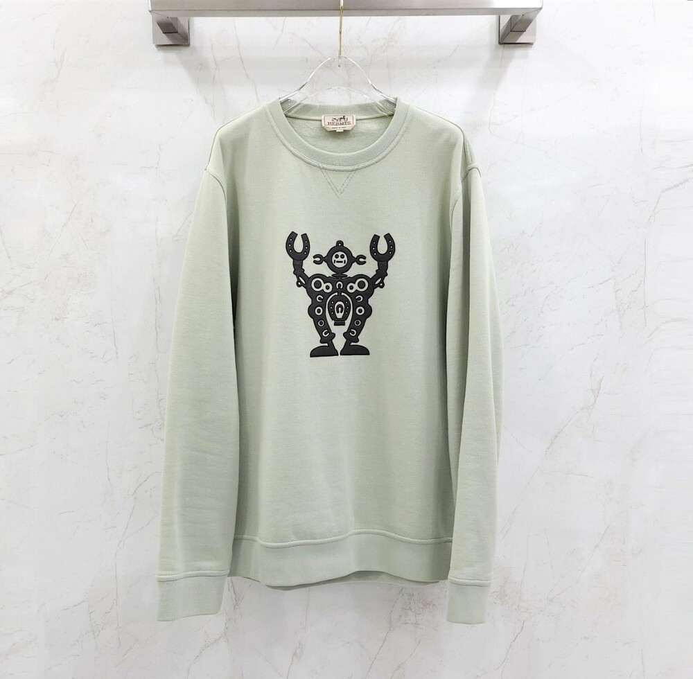 [럭스유] XXL / 에르메스 미스터 파리에2 자수 패치 맨투맨 H157750HA