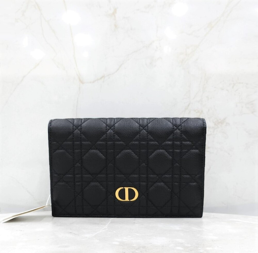 [럭스유] (새상품) 디올 블랙 카로 XL 슬림 월렛 장지갑 블랙 까나쥬 S5104UWHC