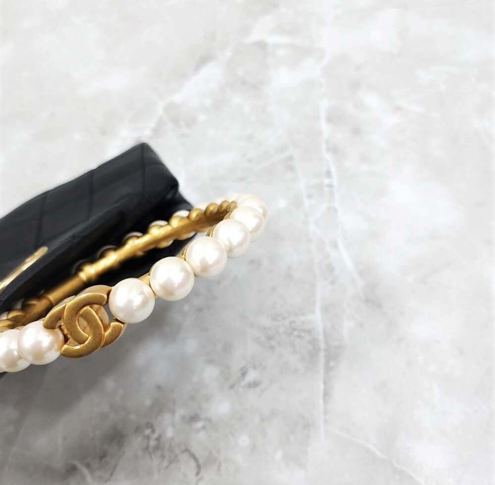 [럭스유] (새상품) 샤넬 판타지 진주 핸들 파우치 토트백 AS2609