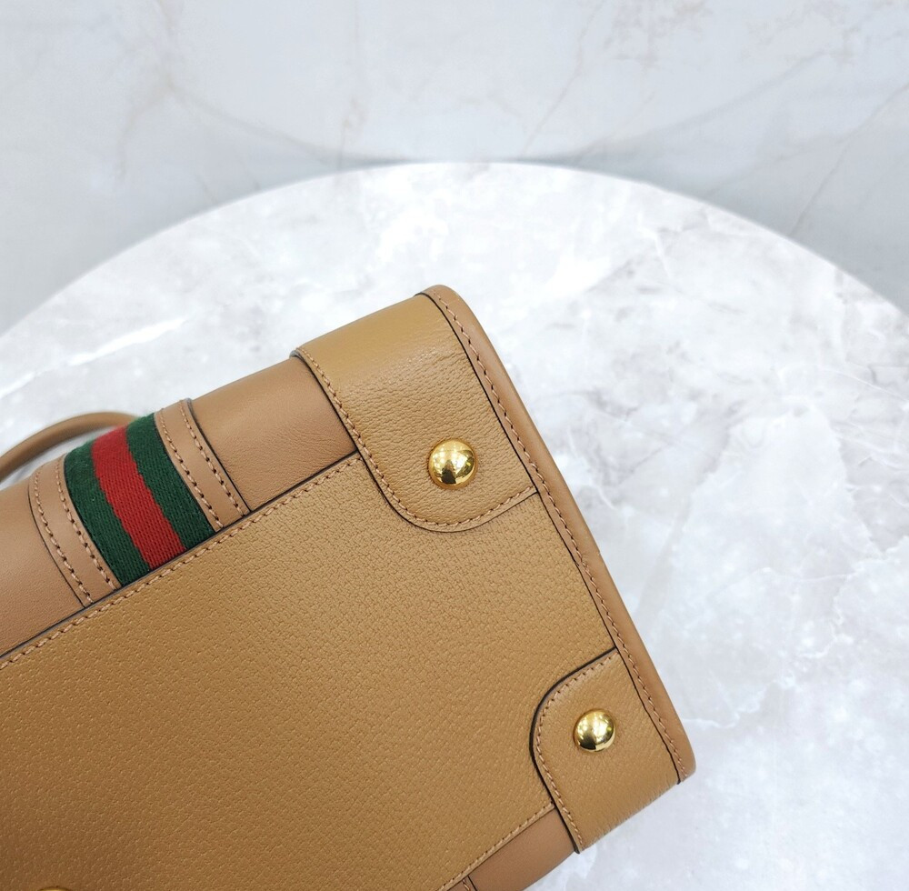 [럭스유] 구찌 바울레토 더블 G 브라운 레더 더플백 715671