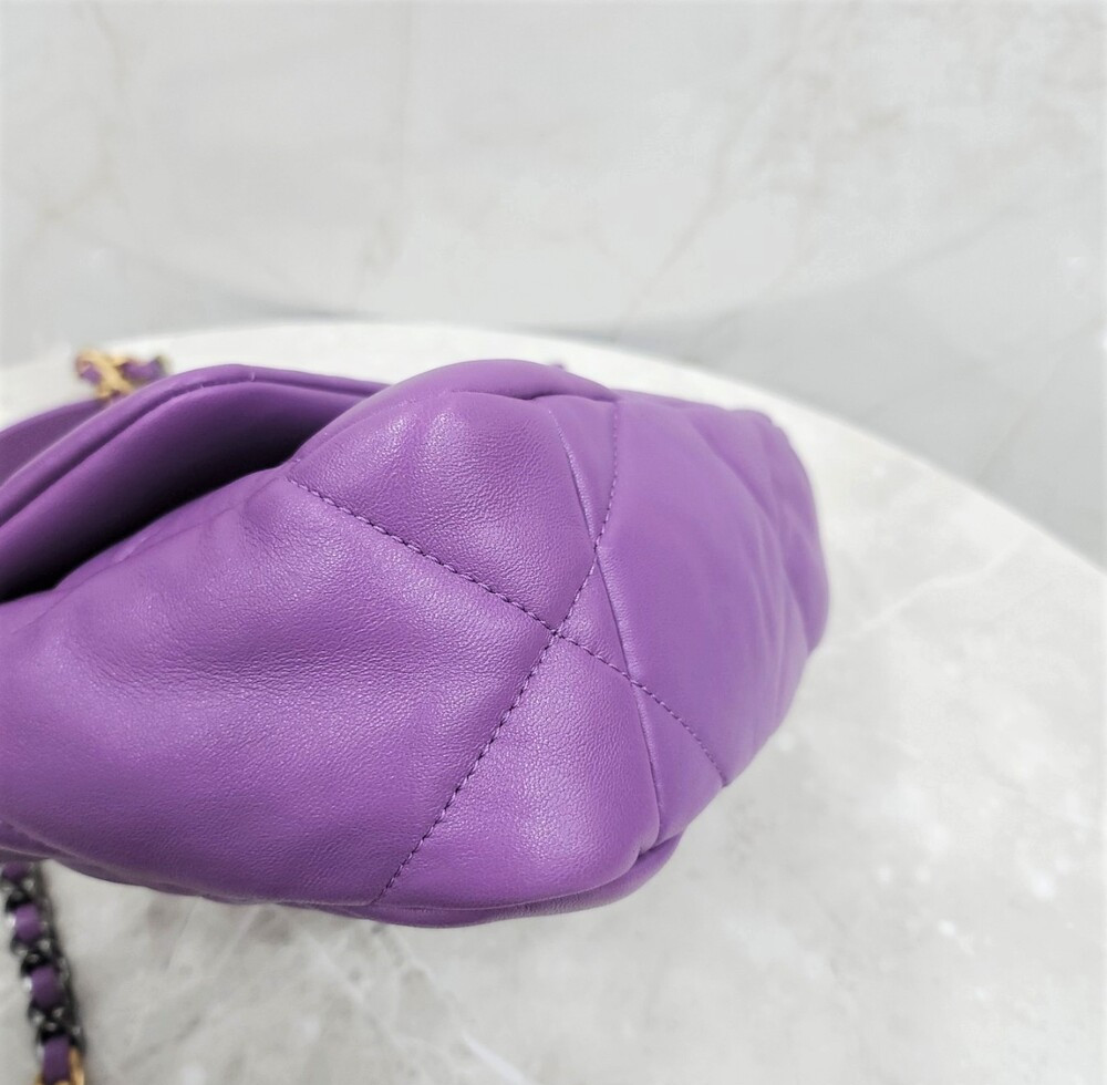 [럭스유] 샤넬 퍼플 19백 미디움 플랩백 신형내장칩 AS1160