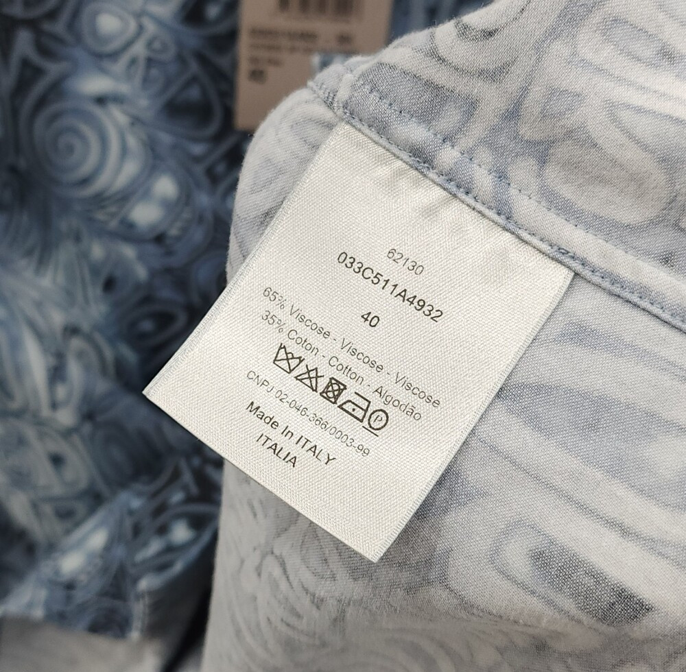 [럭스유] (새상품) 40 / 디올 X 스투시 로고 그래픽 셔츠