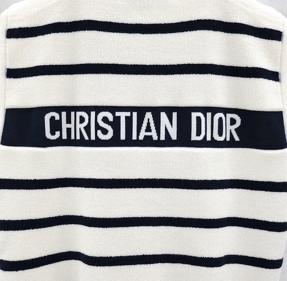 [럭스유] (새상품) 38 / 디올 리비에라 테리 니트 지퍼 베스트 544G14A7801