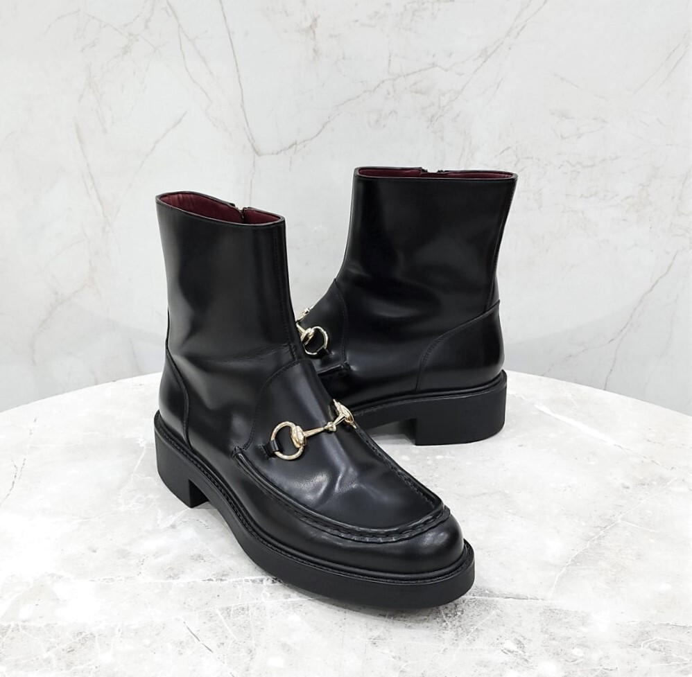 [럭스유] 38 / 구찌 홀스빗 부츠 블랙 798724