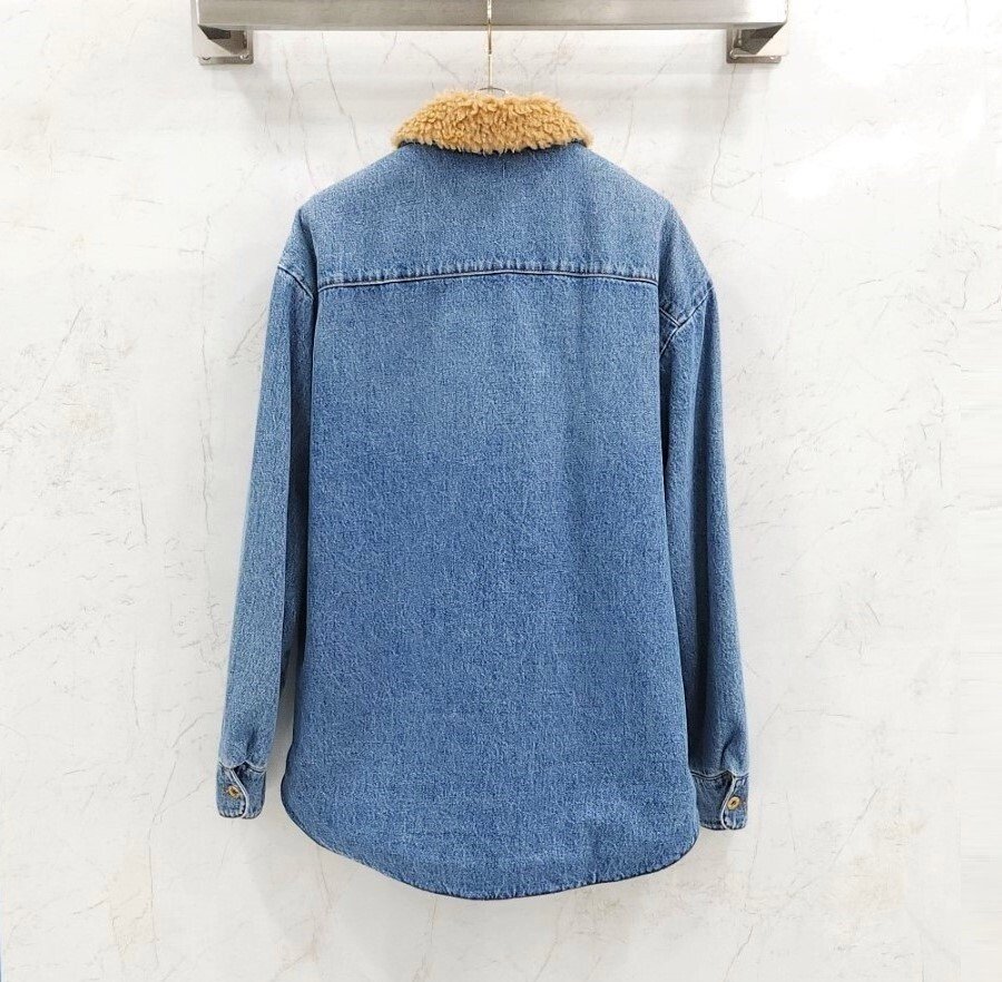 [럭스유] 38 / 미우미우 자수 데님 블루종 자켓 GWB187