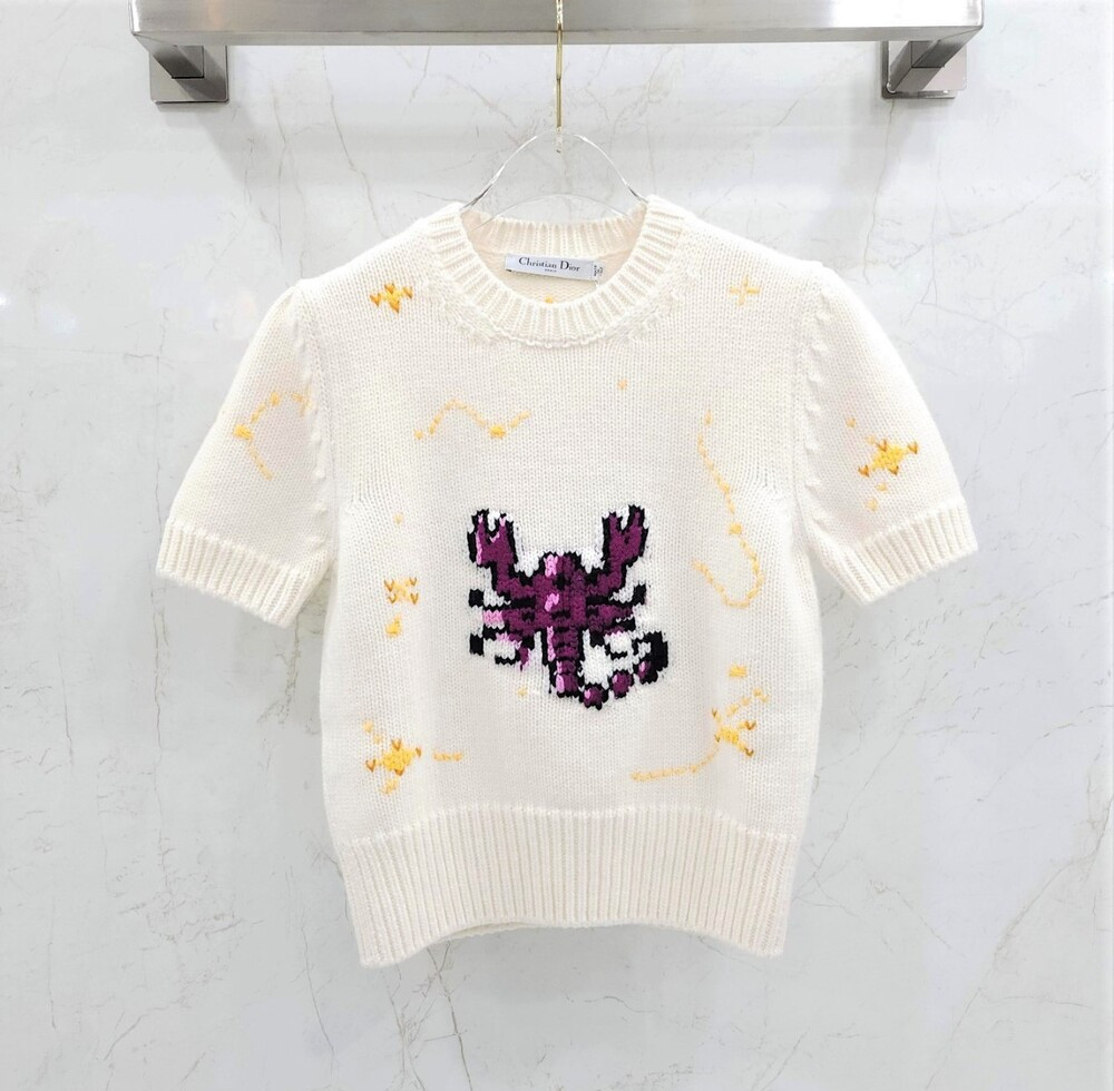 [럭스유] 40 / 디올 조디악 픽셀 스웨터 반팔