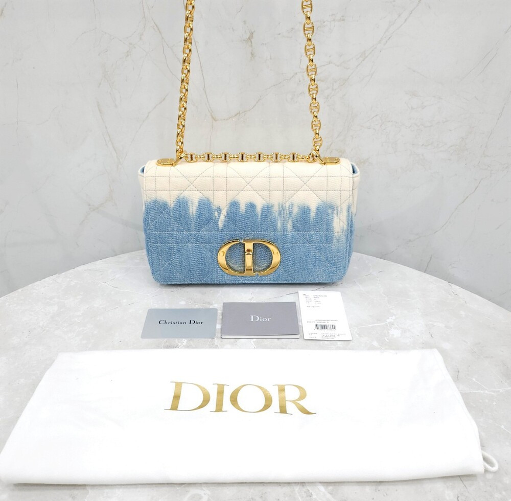 [럭스유] 디올 데님 카로 미디엄 체인 숄더백 M9242UJBI