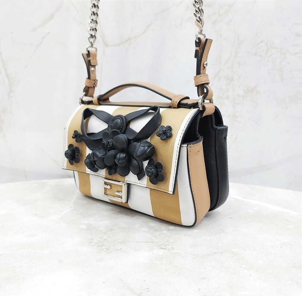 [럭스유] 펜디 플로랄 마이크로 바게트 더블 미니 크로스백