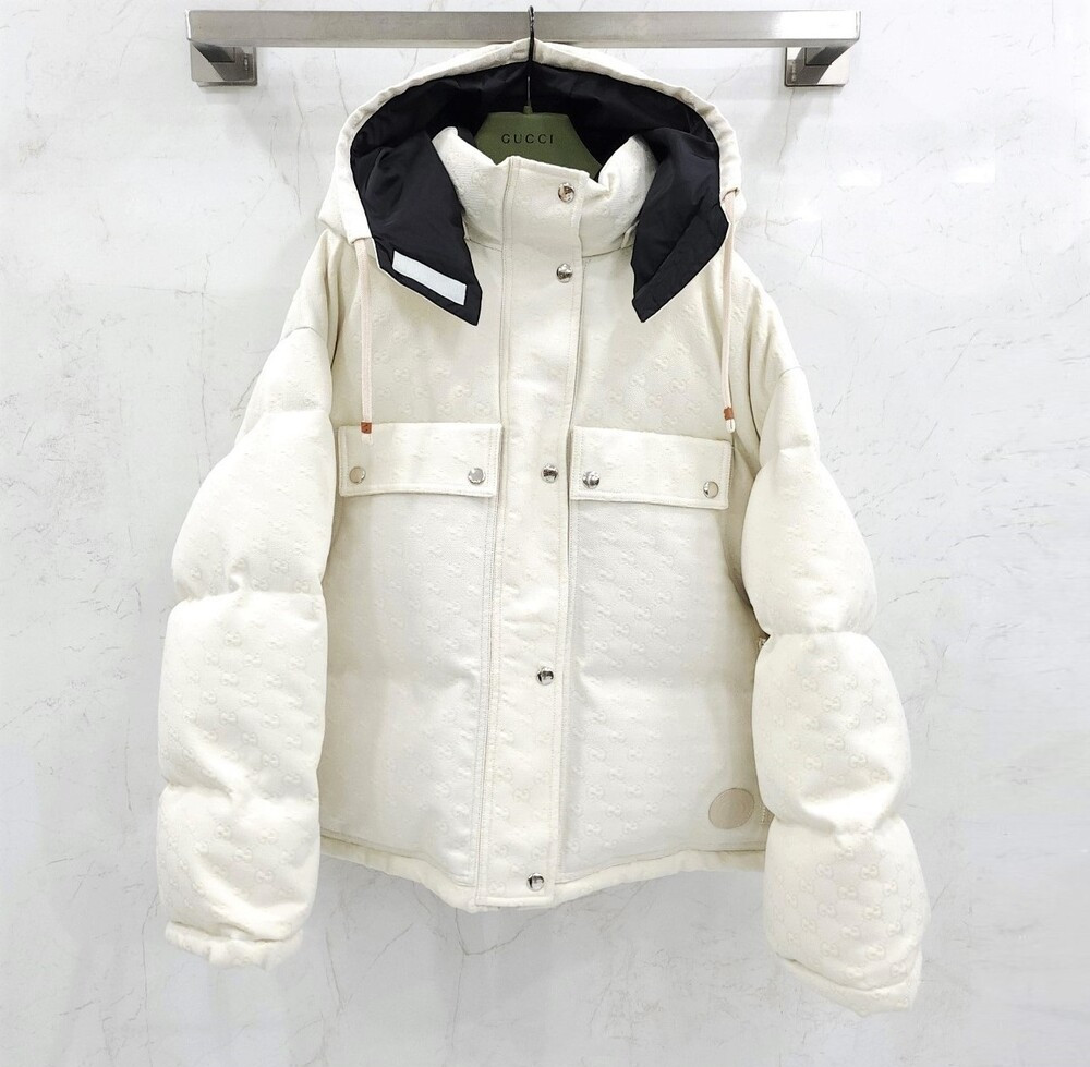 [럭스유] (새상품) 42 / 구찌 여성 GG 코튼 캔버스 푸퍼 패딩 자켓 774871