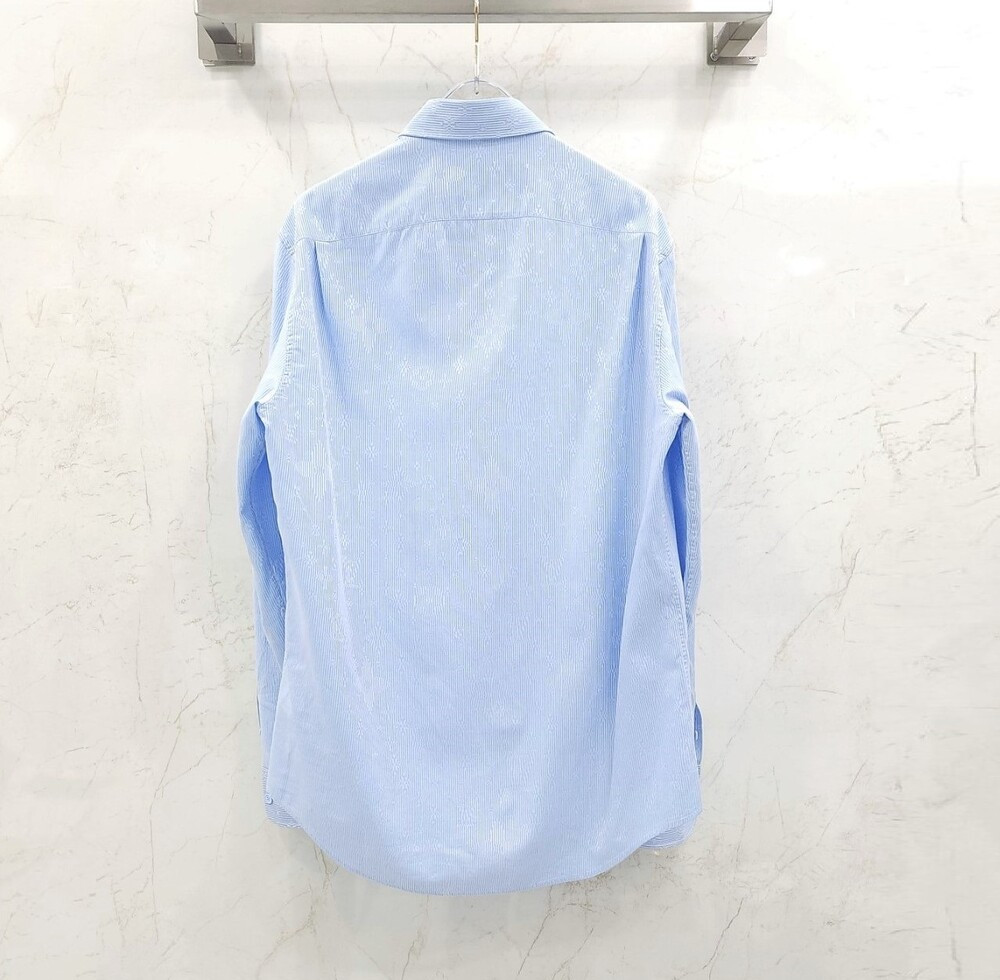 [럭스유] (새상품) 41 / 루이비통 LV 블루 모노그램 스트라이프 셔츠